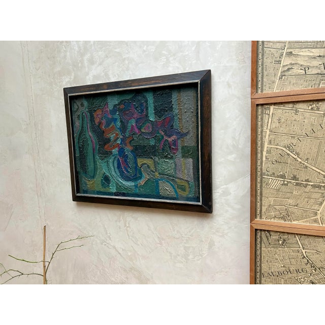 Mid-Century Modern Mid-Century Floral Still Life Attributed to Peter Busa For Sale - Image 3 of 12