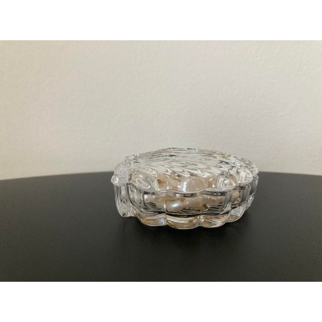 Early 20th Century English Scalloped Sea Shell Design Glass Jewelry Box For Sale - Image 14 of 18