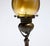 Early 20th Century Antique Tiffany Studios Tripod Candlestick With Feather Favrile Glass Shade For Sale - Image 5 of 10
