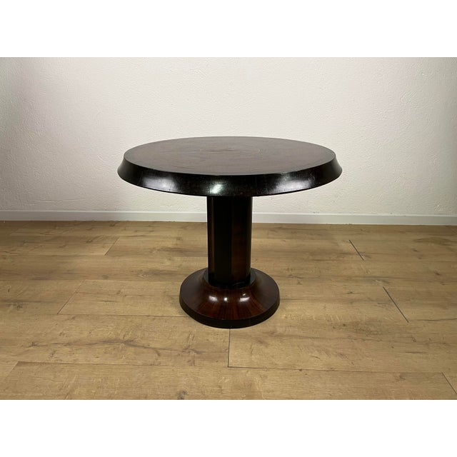 Rationalist Inlaid Wooden Coffee Table, Italy, 1930s For Sale - Image 9 of 9