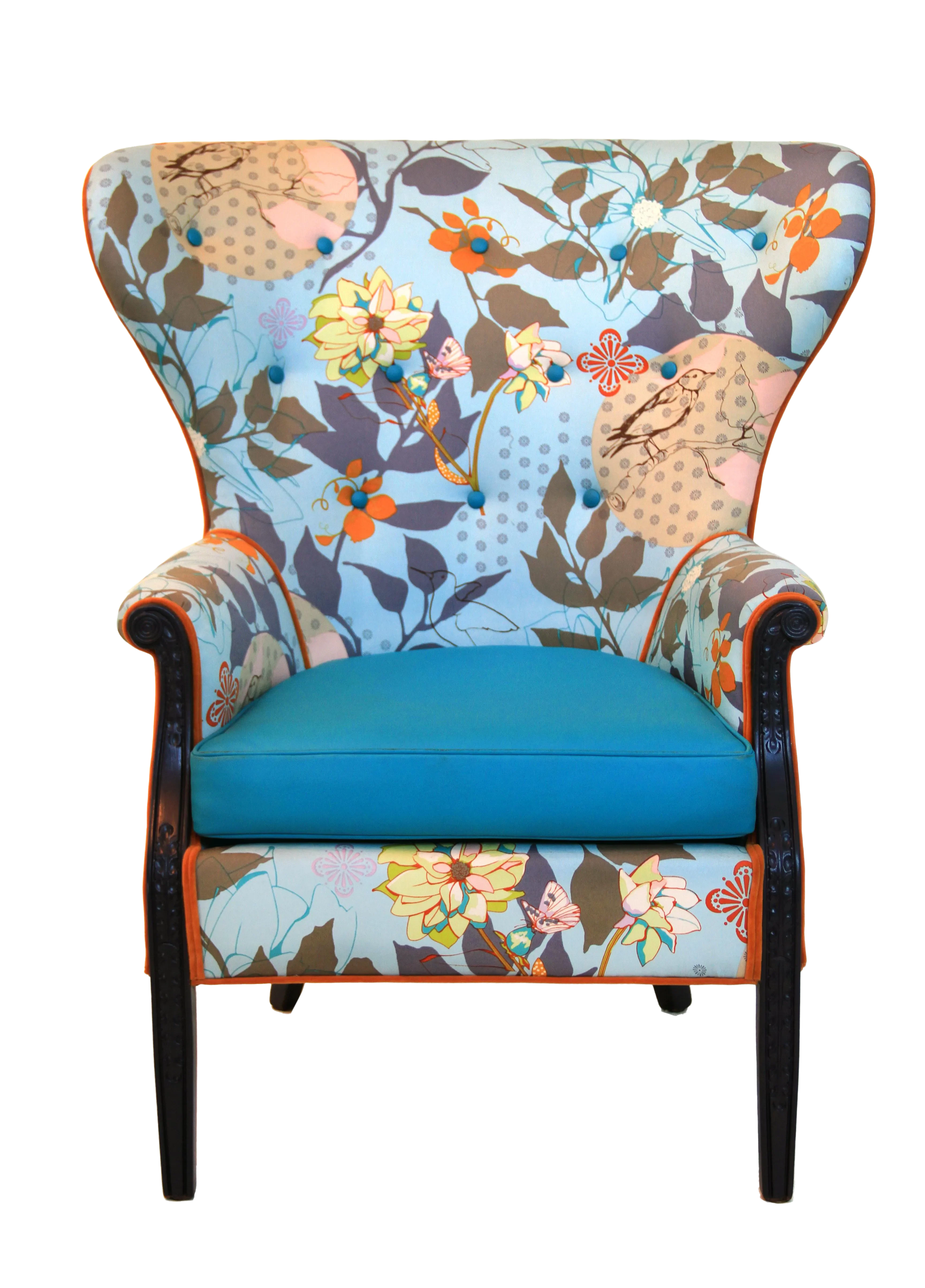 baby blue accent chair