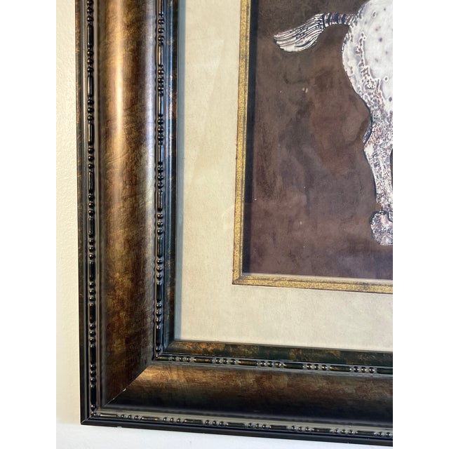 Asian Carolyn Kinder Horse Print, Tang Dynasty Artwork, Signed Equestrian Print, Asian-Inspired Vintage Carolyn Kinder Wall Decor, For Sale - Image 3 of 5