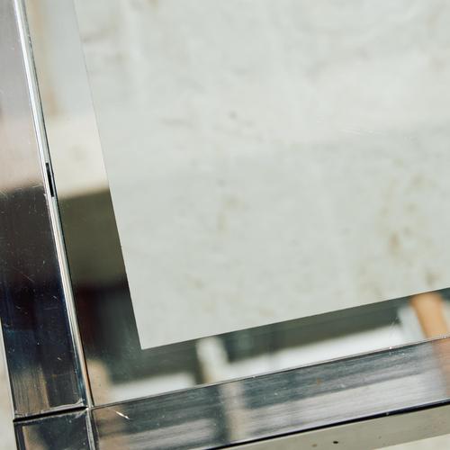 Metal Chrome and Glass Coffee Table, 1980s For Sale - Image 7 of 9