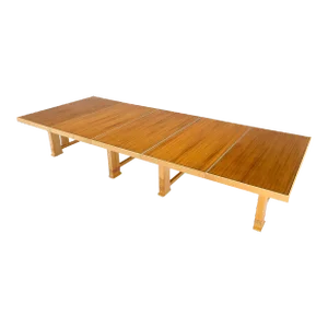 Very Large 3 Leaves Square Gate Leg Dining Conference Custom Table