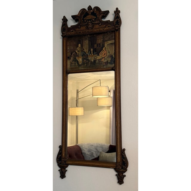 Exceptional late-19th-century American Victorian pier mirror featuring a richly ornamented Eastlake and Renaissance...