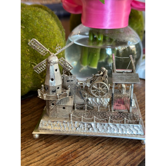 1920s 1920s Dutch Silver Mini Quay Scene For Sale - Image 5 of 11