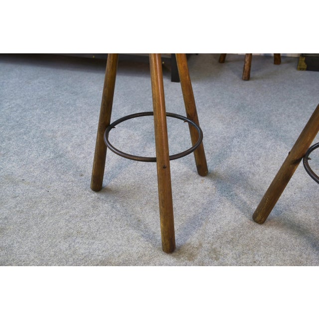 Brown Brutalist Marbella High Stools by Sergio Rodrigues, 1950s, Set of 2 For Sale - Image 8 of 9