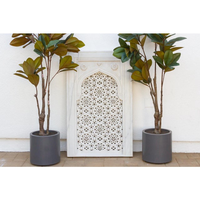 Taj Carved Indian Marble Window For Sale - Image 11 of 11