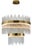 Collection Spiga Chandelier in Metal and Glass by Jago For Sale