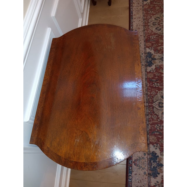 Maximize Your Living Space Without Sacrificing Classic Elegance With This Versatile Antique Sheraton-Style Mahogany Nesting Extension Table. For Sale - Image 11 of 12