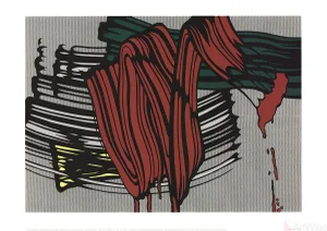 2000 Roy Lichtenstein 'Big Painting #6' Pop Art Red,Green Germany Serigraph