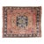 Handwoven Vintage Anatolian Rug in Soft Coral & Indigo - 2' X 2' 2'' For Sale
