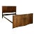 Art Deco Walnut Brown Double Frame Bed on Wheels from C.W.S For Sale