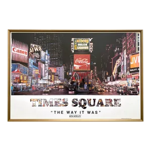 Ken Keeley Vintage 1992 " Times Square : The Way It Was " Lithograph Print Framed Pop Art Poster