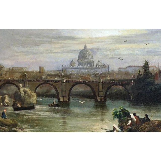 Naples, Italian Landscape, Oil on Canvas, Framed For Sale - Image 3 of 7