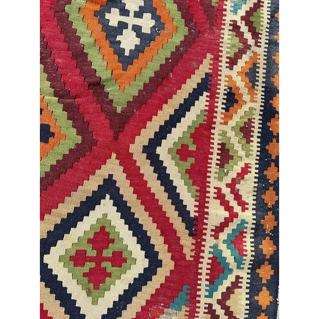 Mid-Century Qashqai Kilim, 1960s For Sale - Image 11 of 13