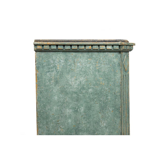 Pair of Swedish Gustavian Style Blue Painted Bedside Commodes Chests For Sale - Image 15 of 18