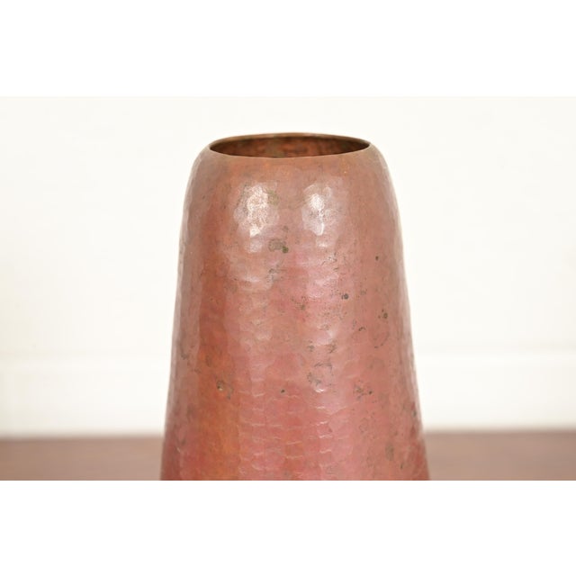 Ramon Ramirez Arts & Crafts Hammered Copper Vase For Sale In South Bend - Image 6 of 11