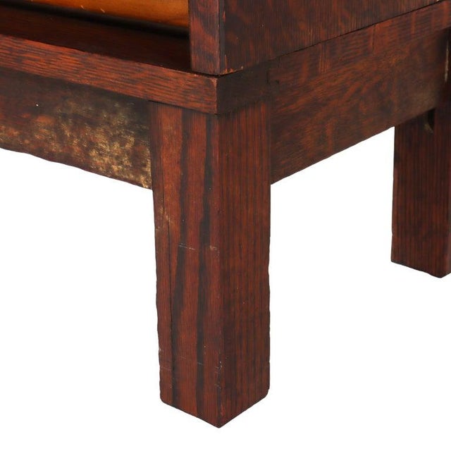 Brown Arts & Crafts Lundstrom Quarter Sawn Oak Stack Barrister Bookcase C1910 For Sale - Image 8 of 15