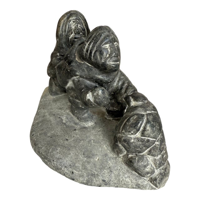 Vintage Inuit Soapstone Carving For Sale