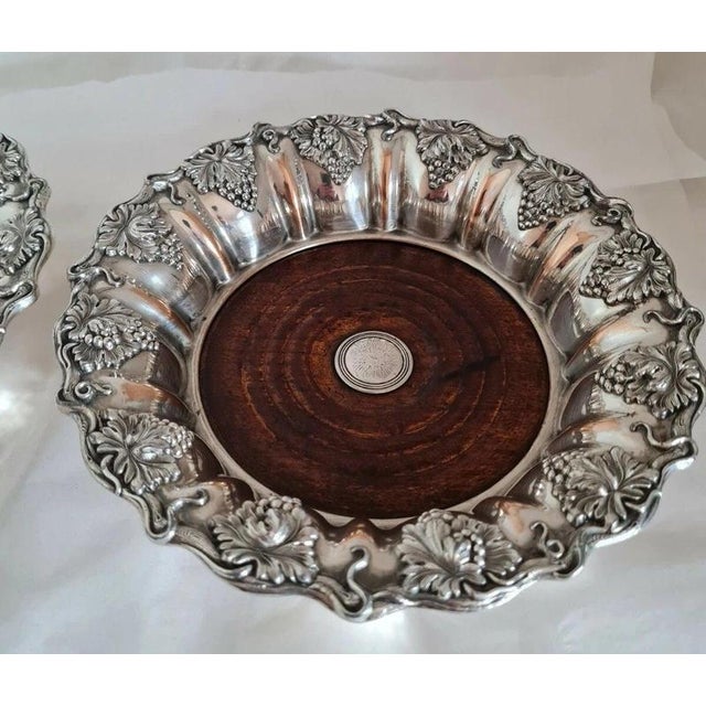 Antique George IV Sheffield Plate Wine Bottle Coasters, 1830, Set of 2 For Sale - Image 3 of 12
