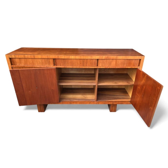 Danish Modern 1960s Walnut Credenza – Fully Restored Mid-Century Sideboard For Sale - Image 9 of 13