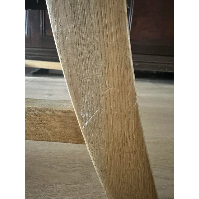 Textile Restoration Hardware French Linen Wingback Chair For Sale - Image 7 of 7