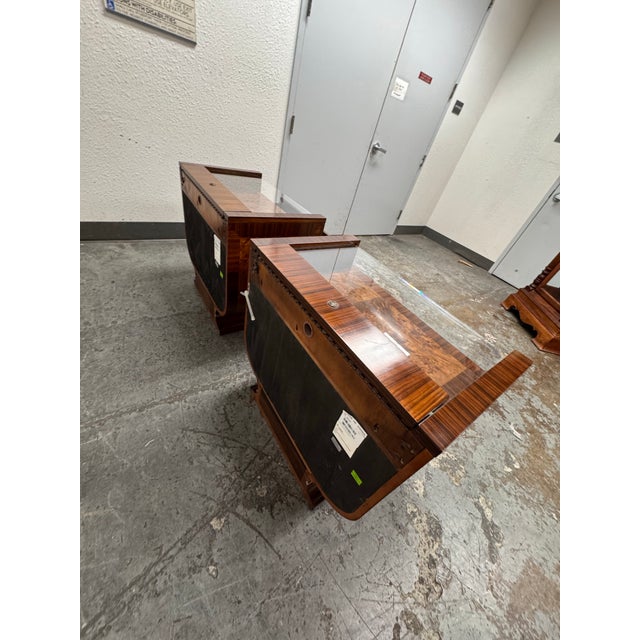 Michael Amini for Aico Cloche Nightstands, Bourbon, Pair For Sale - Image 4 of 12