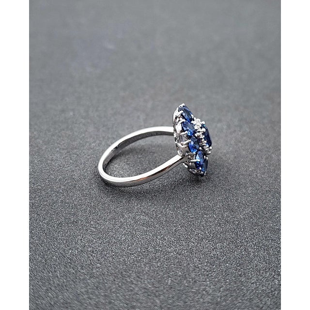 2.00 Ct Natural Sapphire & Diamond Ring, Size 7 For Sale In Chicago - Image 6 of 9