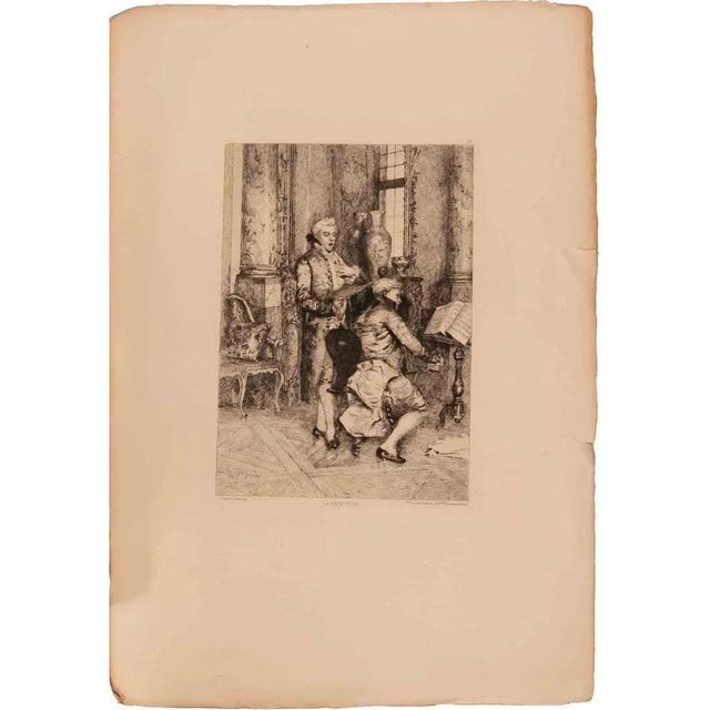 Juan Antonio Gonzales, La Répetition, Etching, Late 19th Century For Sale - Image 3 of 3