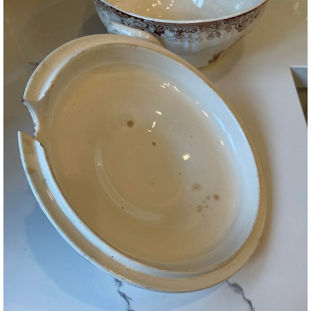 Societa Ceramica Italiana Early 20th Century Società Richard - Milano Antique Tureen With Lid- Italy For Sale - Image 4 of 12