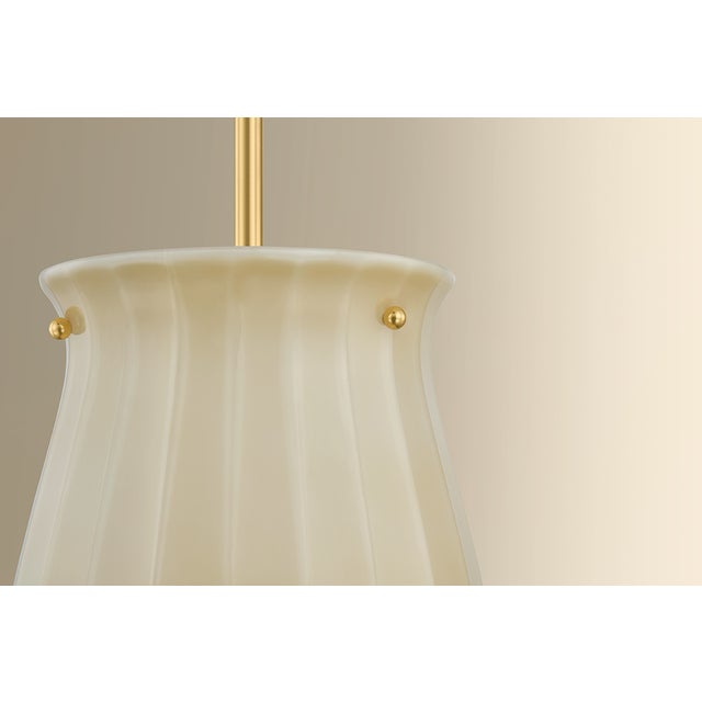 Hudson Valley Lighting Hudson Valley Lighting Nevins 10 in. 1 Light Pendant in Aged Brass Finish For Sale - Image 4 of 8