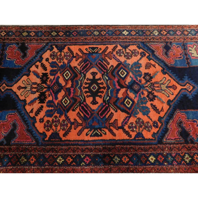 1940s Vintage Persian Runner Rug 3'10"x 11'5" For Sale - Image 4 of 13