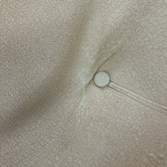 Cream 1970s Lennart Bender Style Mod Circular Bean Bag Lounge Chair With Belts For Sale - Image 8 of 8