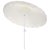 Metal Panza 9 Ft Crank Umbrella, Ivory/White Pole For Sale - Image 7 of 9