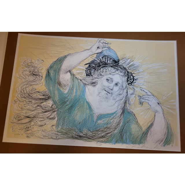 Lucien Philippe MORETTI (1922-2000) The Poacher of God 3, 1975 Original lithograph signed in the margin in pencil on the...