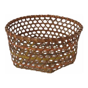 Antique American Hand Woven Polychrome Painted Cheese Basket Possibly Shaker