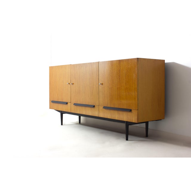 Modern Modernist Belgian Sideboard in Maple, 1960s For Sale - Image 3 of 11