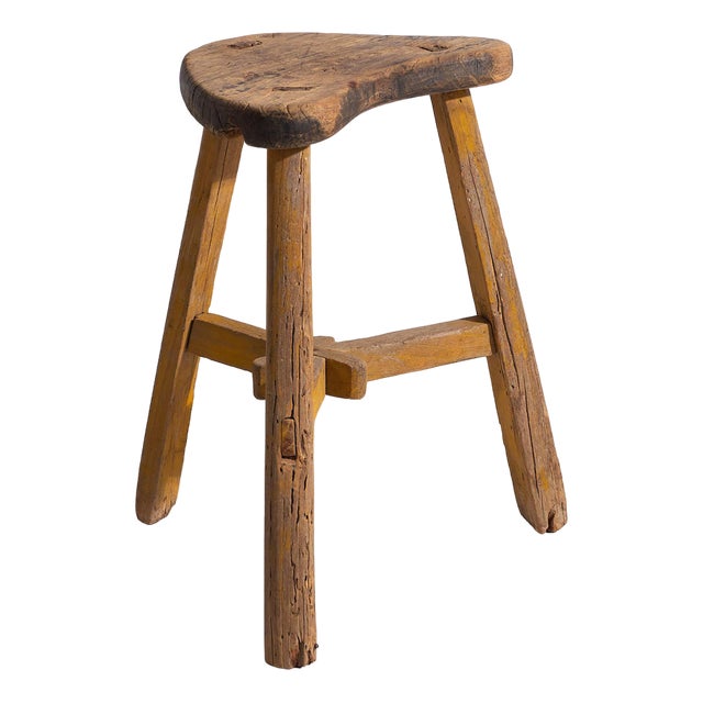 Antique Chinese Crescent Stool, 1920 For Sale