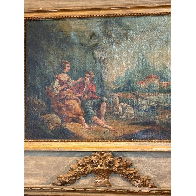 Wood 19th Century French Trumeau For Sale - Image 7 of 9