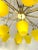 Metal Large Contemporary Brass Chandelier Yellow Murano Glass Cup, Italy For Sale - Image 7 of 12