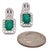 Natural Emerald Diamond Stud Earrings 14k Gold 2.74 TCW Certified For Sale