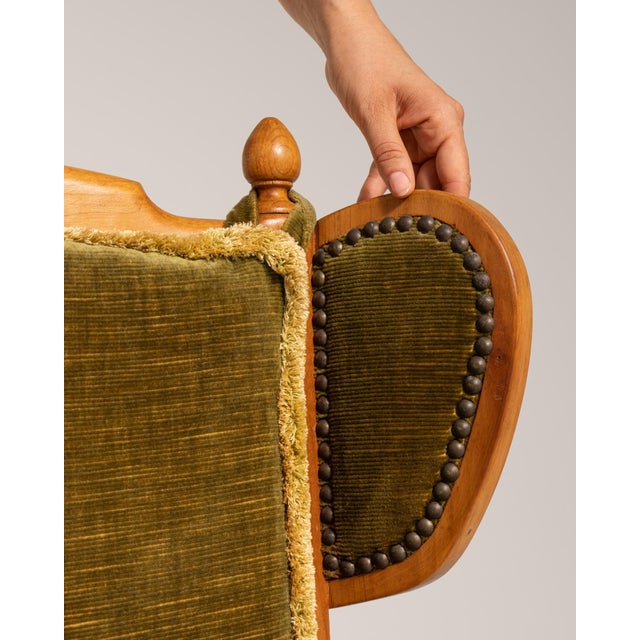 1970s Brown Wood Pair of Lounge Chairs For Sale - Image 9 of 16