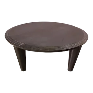 1980s Dakota Jackson "Ocean" Round Honduran Mahogany Coffee Table