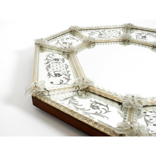 Mid-Century Modern Italian Wall Mirror with Murano Glass Frame, 1950s For Sale - Image 12 of 18
