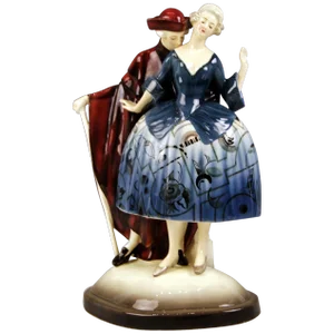 Rococo Scene Figurine from Kostial, 1930