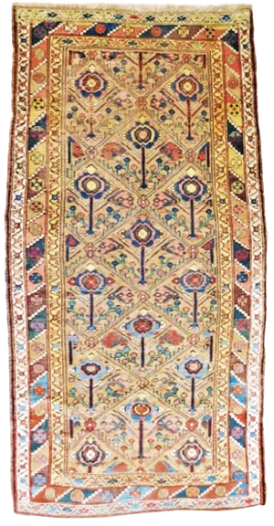 Authentic Antique Hand Woven Caucasian Rug 4' x 7'9"