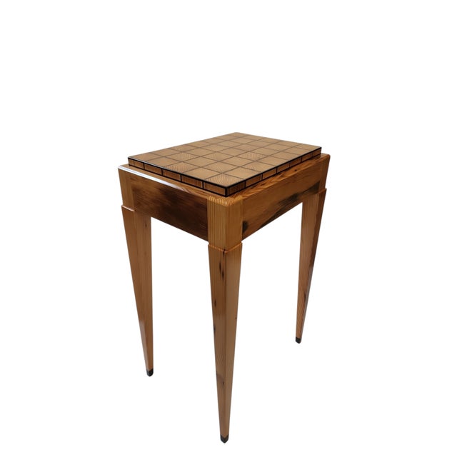 Reclaimed Old Growth Pine Parquetry Side Table For Sale - Image 17 of 17