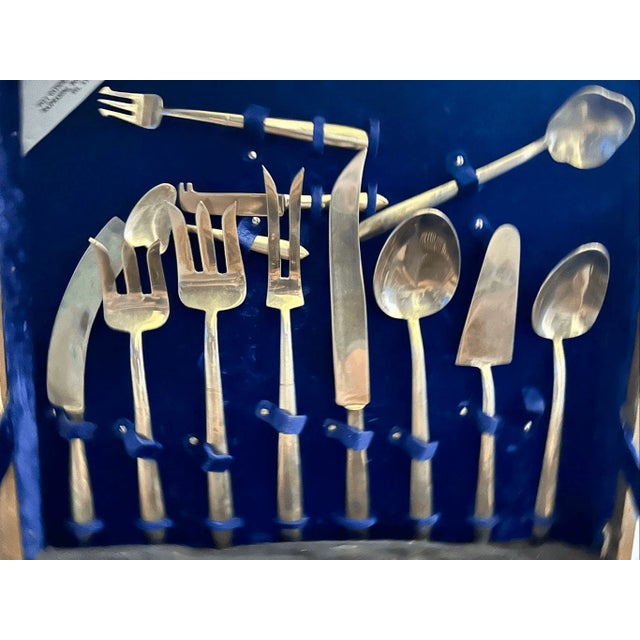 Metal Vintage Tony’s Gems Stainless Steel 134 Pieces 12 Person Flatware Set For Sale - Image 7 of 12
