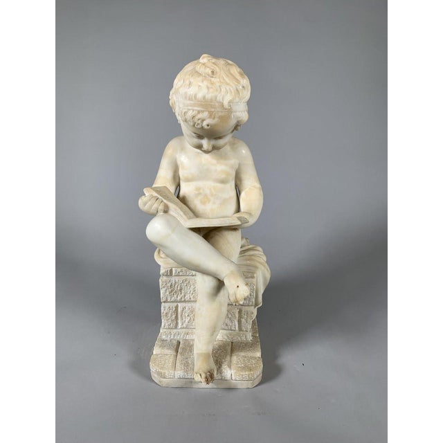 19th Century Marble Sculpture The Reader after Canova Italian work, second half of the 19th century Missing toes...
